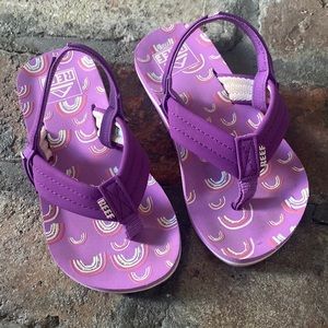 Reef size 7/8 girls flip flops